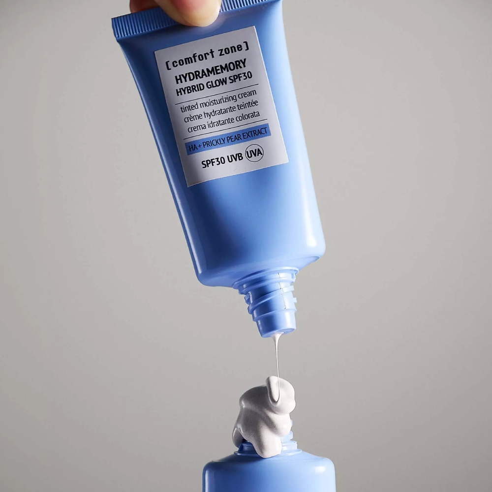 COMFORT ZONE Hydramemory Hybrid Glow SPF 30 40ml - Тонуючий зволожувальний крем для обличчя з SPF 30 - фото №4 COMFORT ZONE Hydramemory Hybrid Glow SPF 30 40ml - Тонуючий зволожувальний крем для обличчя з SPF 30 - фото №4
